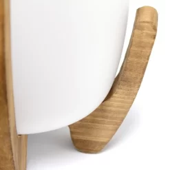 15" Organic Contemporary Natural Wood Accented Table Desk Lamp With Translucent Glass Shade - Lalia Home -Home Series Shop GUEST 2157762a 59a2 4929 8dde 0ae4437ec9bf