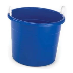Homz 17-Gallon Plastic Multipurpose Utility Storage Bucket Tub With Strong Rope Handles For Indoor And Outdoor Use, Blue (4 Pack) -Home Series Shop GUEST 245e5c27 aee0 432b 963a 4229dc5ef884