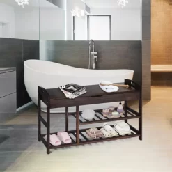 Costway 3-Tier Bamboo Shoe Bench Entryway Storage Rack Organizer Home Hallway BrownNature -Home Series Shop GUEST 25798336 db79 47aa af8c 51508858cb6d