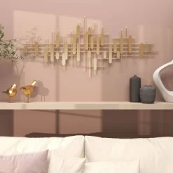 Metal Geometric Narrow Stripes Wall Decor Gold - CosmoLiving By Cosmopolitan -Home Series Shop GUEST 27160547 e20e 4ee9 a15a 1b42fa568685