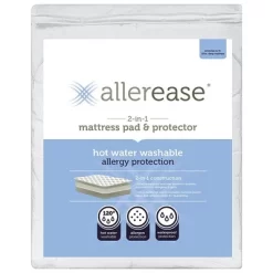2-in-1 Hot Water Washable Allergy Protection Mattress Pad - AllerEase -Home Series Shop GUEST 282b9bdd 9786 43b5 a376 f0270bdfb5e8