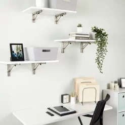 Built Industrial 2 Pack Folding L Wall Shelf Bracket, 10 Inch Collapsible Hardware With Locking Hinge For Garage Shelves, Holds 120lbs -Home Series Shop GUEST 287cb2e8 070c 48d4 bea1 4033a2fb6480