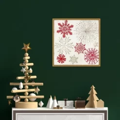 16" X 16" Merry Christmas Sparkles Snowflakes By PI Studio Framed Canvas Wall Art - Amanti Art -Home Series Shop GUEST 290c7cc7 df11 4c60 b631 19e2caab7392