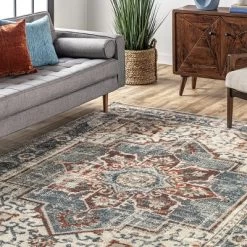 NuLOOM Charlotte Faded Medallion Area Rug -Home Series Shop GUEST 29391b2c a4a1 4ee6 9464 1581081c535f
