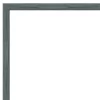 Amanti Art Dixie Blue Grey Rustic Narrow Petite Bevel Wood Bathroom Wall Mirror 25 X 19 In.