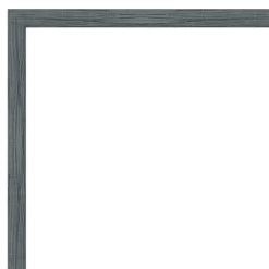 Amanti Art Dixie Blue Grey Rustic Narrow Petite Bevel Wood Bathroom Wall Mirror 25 X 19 In.