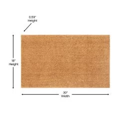 Emma And Oliver Weather Resistant Coir Doormat With Anti-Slip Rubber Backing For Indoor/Outdoor Use -Home Series Shop GUEST 2d5052b1 60f0 4f30 9a86 b3e5a2624fd7