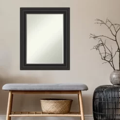 Amanti Art Shipwreck Black Petite Bevel Bathroom Wall Mirror 29.5 X 23.5 In. -Home Series Shop GUEST 2de97356 e03a 4473 ad03 bb8759df50c5