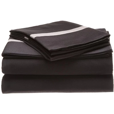 300-Thread Count Solid Cotton Deep Pocket Sheet Set - Blue Nile Mills 1 300-Thread Count Solid Cotton Deep Pocket Sheet Set - Blue Nile Mills