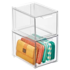 MDesign Stackable Plastic Storage Closet Bin Boxes With Pull-Out Drawers -Home Series Shop GUEST 2f6b95a7 5ca0 439c 86eb dc0fe155314e