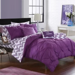 Foxville Pinch Pleated And Ruffled Chevron Print Reversible Multi Piece Comforter Set - Chic Home Design® -Home Series Shop GUEST 2fdfd766 d4b4 4e83 a130 e8e73623ba20
