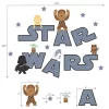 Lambs & Ivy Star Wars Logo Wall Decals W/ Yoda/R2D2/Darth Vader And More - Blue
