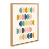 18" X 24" Sylvie Simple Shapes Framed Canvas Wall Art By Apricot And Birch Natural - Kate And Laurel