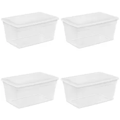Sterilite 90 Quart Storage Box Container With Clear Base & White Lid -Home Series Shop GUEST 3114d8f2 f44b 4661 ad01 0f0ac5c0a35a