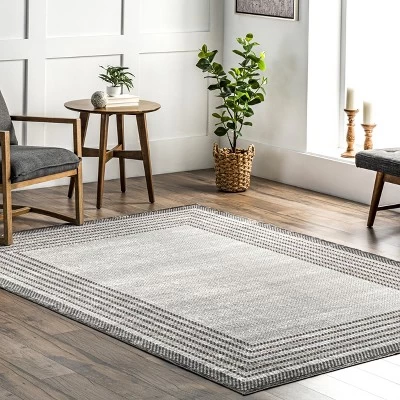 NuLOOM Anya Machine Washable Casual Border Area Rug 1 NuLOOM Anya Machine Washable Casual Border Area Rug