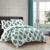 Chic Home Amelia 7 Piece Duvet Cover Set Floral Medallion Print Design Bed In A Bag Bedding With Zipper Closure Green