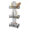 3 Tier Noir Matte Industrial Spa Tower Black - Elle Décor