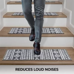 World Rug Gallery Geometric Bohemian Non-Slip Stair Treads -Home Series Shop GUEST 345f34ac 6852 4392 99db 9b2d70a51ab8