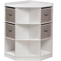 Corner Cubby Storage Unit With Four Reversible Baskets - White -Home Series Shop GUEST 3478049a 01be 4225 addb 0542d9233325