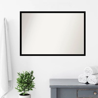 38" X 26" Non-Beveled Bathroom Wall Mirror Jet Black - Amanti Art 8 38" X 26" Non-Beveled Bathroom Wall Mirror Jet Black - Amanti Art - Image 8