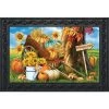 Pumpkin Cart Autumn Doormat Sunflowers Watering Can 30" X 18" Briarwood Lane