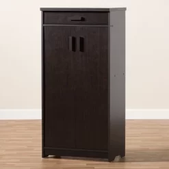 Bienna Modern And Contemporary Finished Shoe Cabinet Dark Brown - Baxton Studio -Home Series Shop GUEST 34d84440 ea64 4a53 af7e f9413885912b