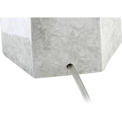 360 Lighting Julie Modern Table Lamps 27 1/2" Tall Set Of 2 Faux Marble Gold Tapered Column Fabric Drum Shade For Bedroom Living Room Bedside Office 4 360 Lighting Julie Modern Table Lamps 27 1/2" Tall Set Of 2 Faux Marble Gold Tapered Column Fabric Drum Shade For Bedroom Living Room Bedside Office - Image 4