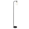 Modern Iron Lantern Floor Lamp With Glass Shade - Simple Designs