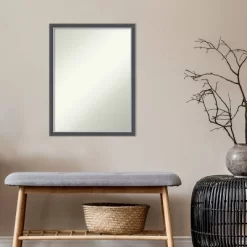 20" X 26" Non-Beveled Eva Thin Bathroom Wall Mirror Black - Amanti Art -Home Series Shop GUEST 35e3ae16 3ae4 4c03 8df1 45900f209e44