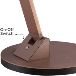 Possini Euro Design Magnum Modern Desk Lamp 36" Tall French Bronze Brown Metal LED Adjustable For Bedroom Living Room Bedside Nightstand Office House -Home Series Shop GUEST 3685df78 1945 4bcd a5b2 b6878e1ed99b