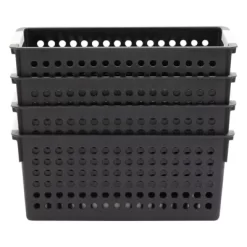 Farmlyn Creek 4 Pack Small Plastic Storage Baskets Bins With Handles For Bathroom, Laundry Room & Closet Organization, Black 8 Farmlyn Creek 4 Pack Small Plastic Storage Baskets Bins With Handles For Bathroom, Laundry Room & Closet Organization, Black -Home Series Shop GUEST 374a5c41 bff5 4889 aaf0 fdaad1444007