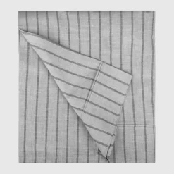 Twin Printed Pattern Peached Cotton Percale Melange Sheet Set Pin Stripe - Macaron