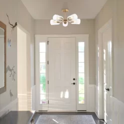 21.5" LED 5-Light Jaynie Industrial Iron Cylinder Pendant Gold/Clear - JONATHAN Y -Home Series Shop GUEST 392ada97 4bb0 401c b51a 063c1daecdee