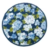 Plow & Hearth - Hydrangeas Indoor / Outdoor Accent Rug, 7'8" Round