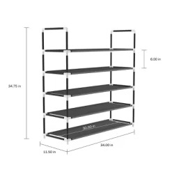 Hastings Home 5-Tier Shoe Rack For Storage And Organization - Black -Home Series Shop GUEST 3a6511ba 6783 4f0d a2c8 e4952cb66380