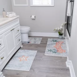 Bathroom Rugs 3 Piece Set - Non-Slip Ultra Thin Bath Rugs For Bathroom Floor -Home Series Shop GUEST 3b210f4e 66df 4c0f 9767 00c2c0f7f1e7