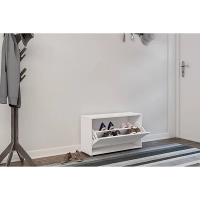 Compact Shoe Storage White - Polifurniture 2 Compact Shoe Storage White - Polifurniture - Image 2