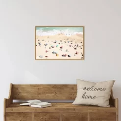 23" X 16" Seaside 1 Beach By Carina Okula Framed Canvas Wall Art - Amanti Art -Home Series Shop GUEST 3b6ff674 7a9a 4d08 950a 00bcf2210e83