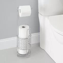Home Basics Free Standing Dispensing Toilet Paper Holder, Chrome -Home Series Shop GUEST 3c2880a0 fb0f 464e 8617 692a2681927d