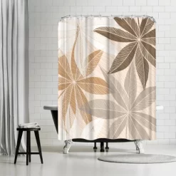 Americanflat 71" X 74" Shower Curtain Neutral Styles By Modern Tropical -Home Series Shop GUEST 3dfc8e92 0e97 4e0a bafd 540be675672b