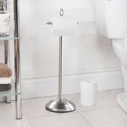 Freestanding Toilet Tissue Holder Brushed Nickel - Nu Steel