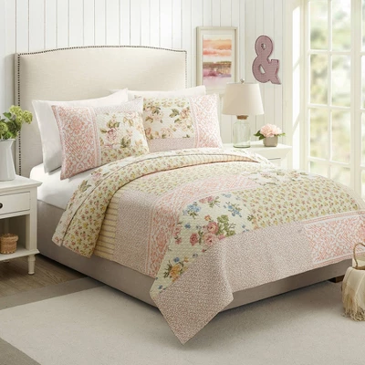 Standard Sweet Blooms Quilt Sham Pink - Mary Jane's Home 2 Standard Sweet Blooms Quilt Sham Pink - Mary Jane's Home - Image 2