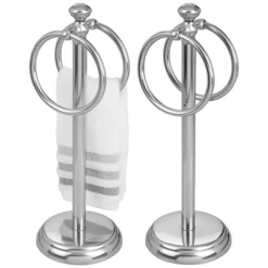 MDesign Metal Fingertip Towel Holder For Bath Vanity Countertop, 2 Pack -Home Series Shop GUEST 41a3ffc7 5bb8 4dc5 ba15 edb14a1ea8f3