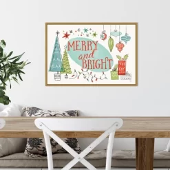 23" X 16" Merry And Bright Christmas Tree By Janelle Penner Framed Canvas Wall Art - Amanti Art -Home Series Shop GUEST 422db06a 714c 46cf b85b 30e207c3378d