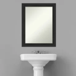 22" X 28" Non-Beveled Shipwreck Black Narrow Bathroom Wall Mirror - Amanti Art -Home Series Shop GUEST 42cae6f3 c9fb 48f4 935c 1e5f05b56266
