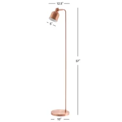 57" Metal Brandon Task Floor Lamp (Includes LED Light Bulb) Copper - JONATHAN Y -Home Series Shop GUEST 433cb7a7 16e6 4842 b736 d473b5f5e150
