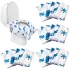 Disposable Toilet Seat Covers For Adults, 24 Pack - Protect From Public Restrooms, Extra Long, Waterproof, Portable Travel Essential, Individual Wrapped For Travelling On The Go And Airport Bathrooms