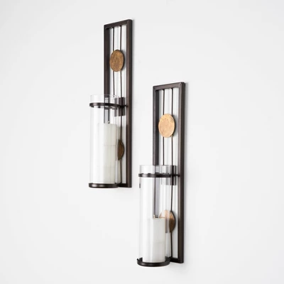 2pc Contemporary Wall Sconces Set - Danya B. 4 2pc Contemporary Wall Sconces Set - Danya B. - Image 4