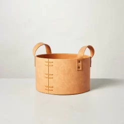 Faux Leather Storage Bin Camel Brown - Hearth & Hand™ With Magnolia -Home Series Shop GUEST 44d96e68 729c 45be 9c1d 095880db7830