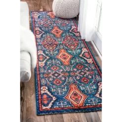 2'6"x10' Diamond Elayne Area Rug Multi Size Runner - NuLOOM